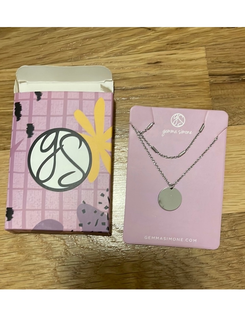 Silver Disc Pendant Necklace